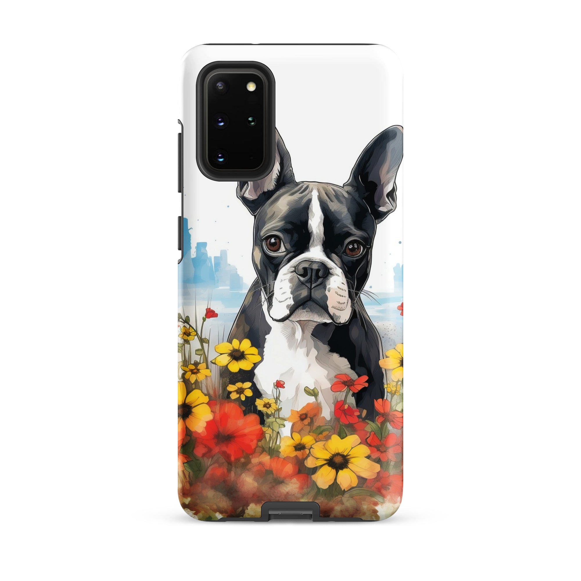 Boston Terrier Dog In A Garden Outside The City Tough case for Samsung