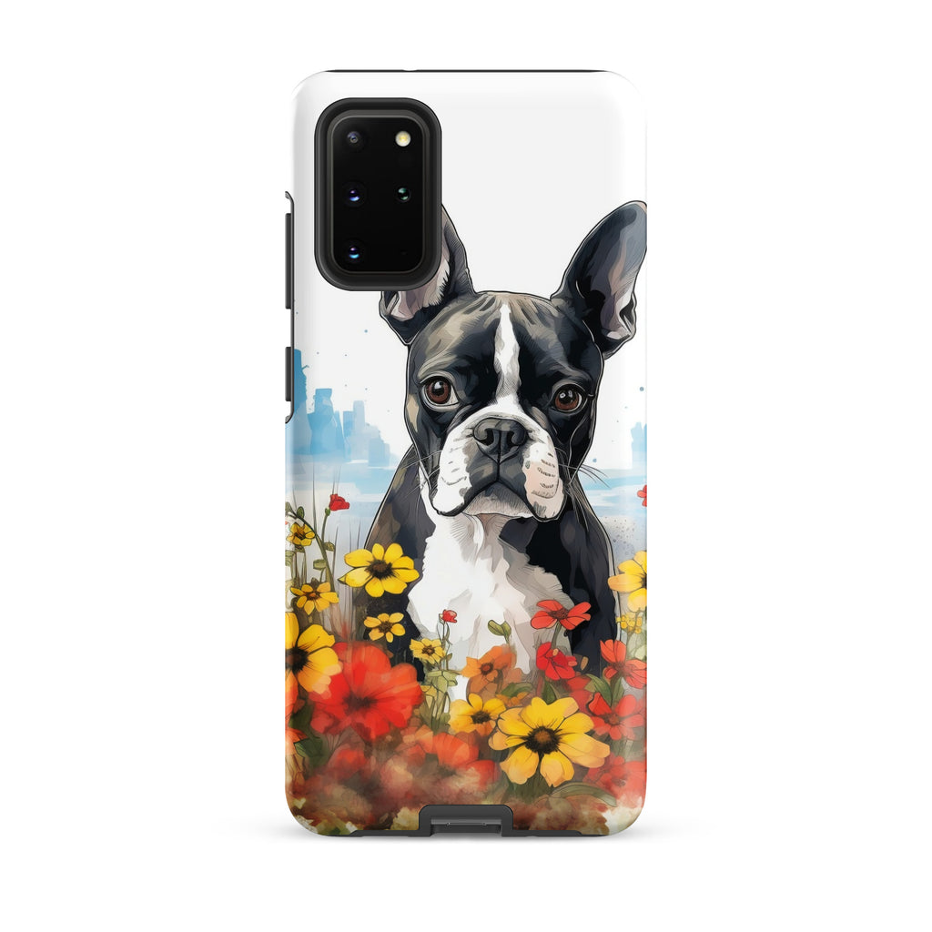 Boston Terrier Dog In A Garden Outside The City Tough case for Samsung