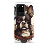 Vintage-Inspired Red Brown Boston Terrier Tough case for Samsung . Matte Samsung Galaxy S20 Ultra