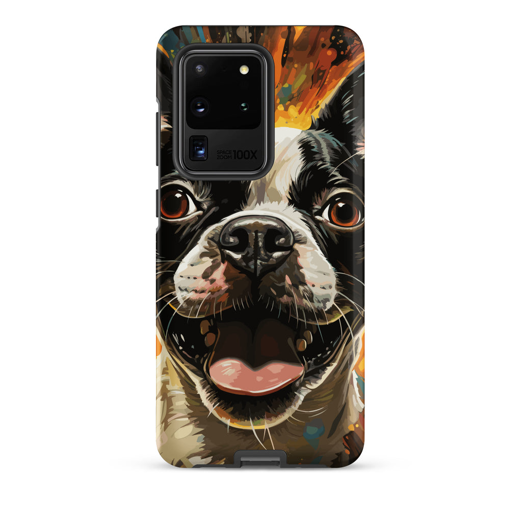 Zoomies Excitement Boston Terrier Dog Tough case for Samsung