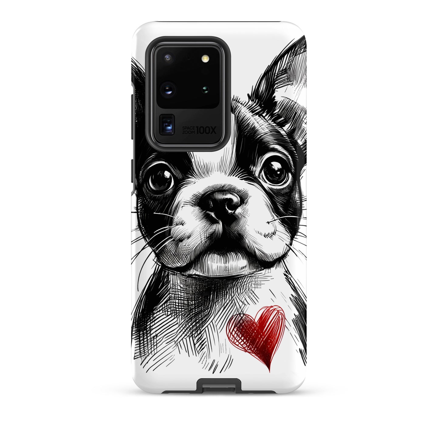 Boston Terrier Heart Tough Case For Samsung