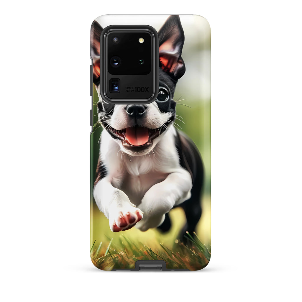 Playful Boston Terrier Puppy Tough case for Samsung