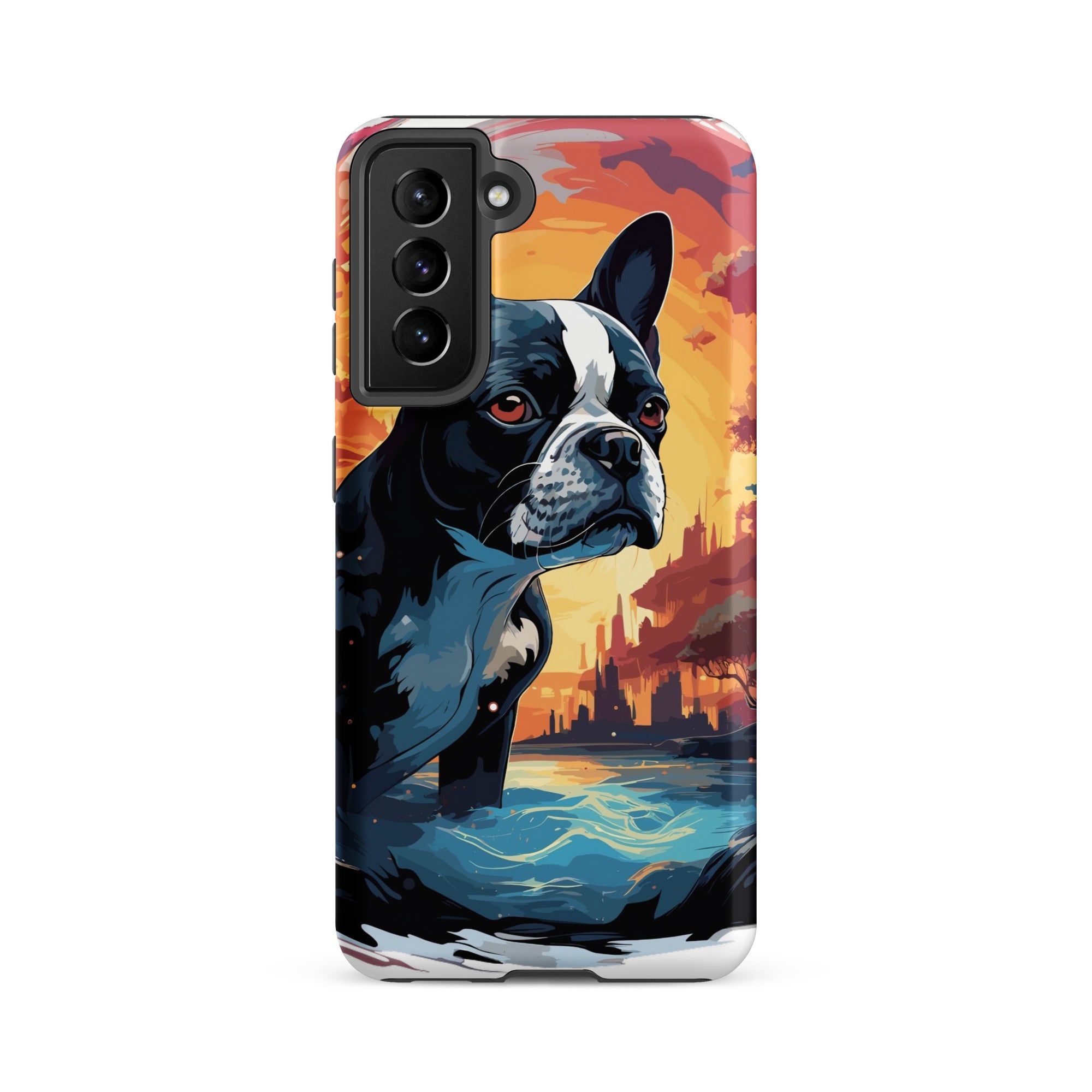 Artistic Representation Of A Boston Terrier In A Surreal Place Tough case for Samsung