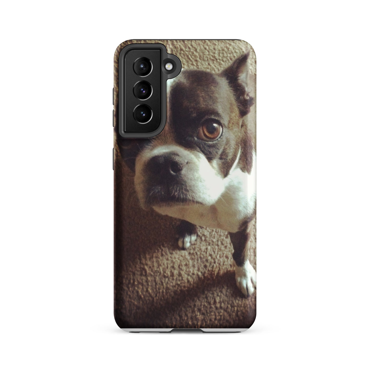 Custom Boston Terrier Dog Tough Phone Case For Samsung