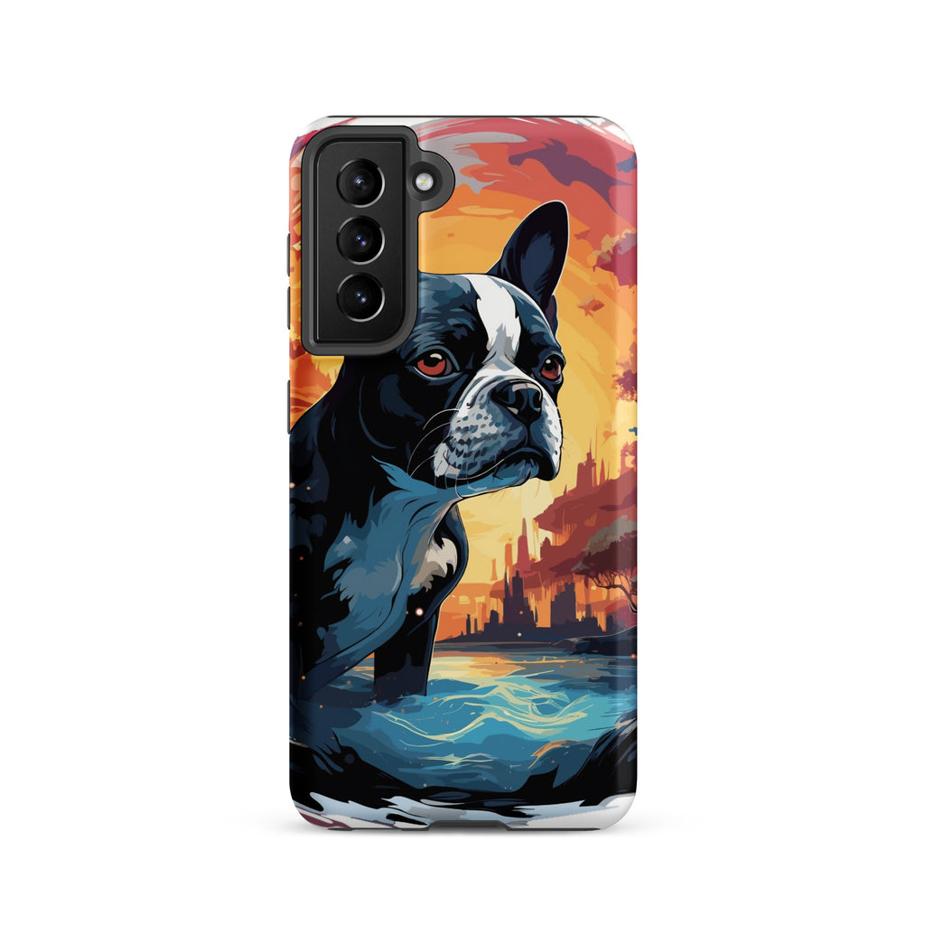 Artistic Representation Of A Boston Terrier In A Surreal Place Tough case for Samsung