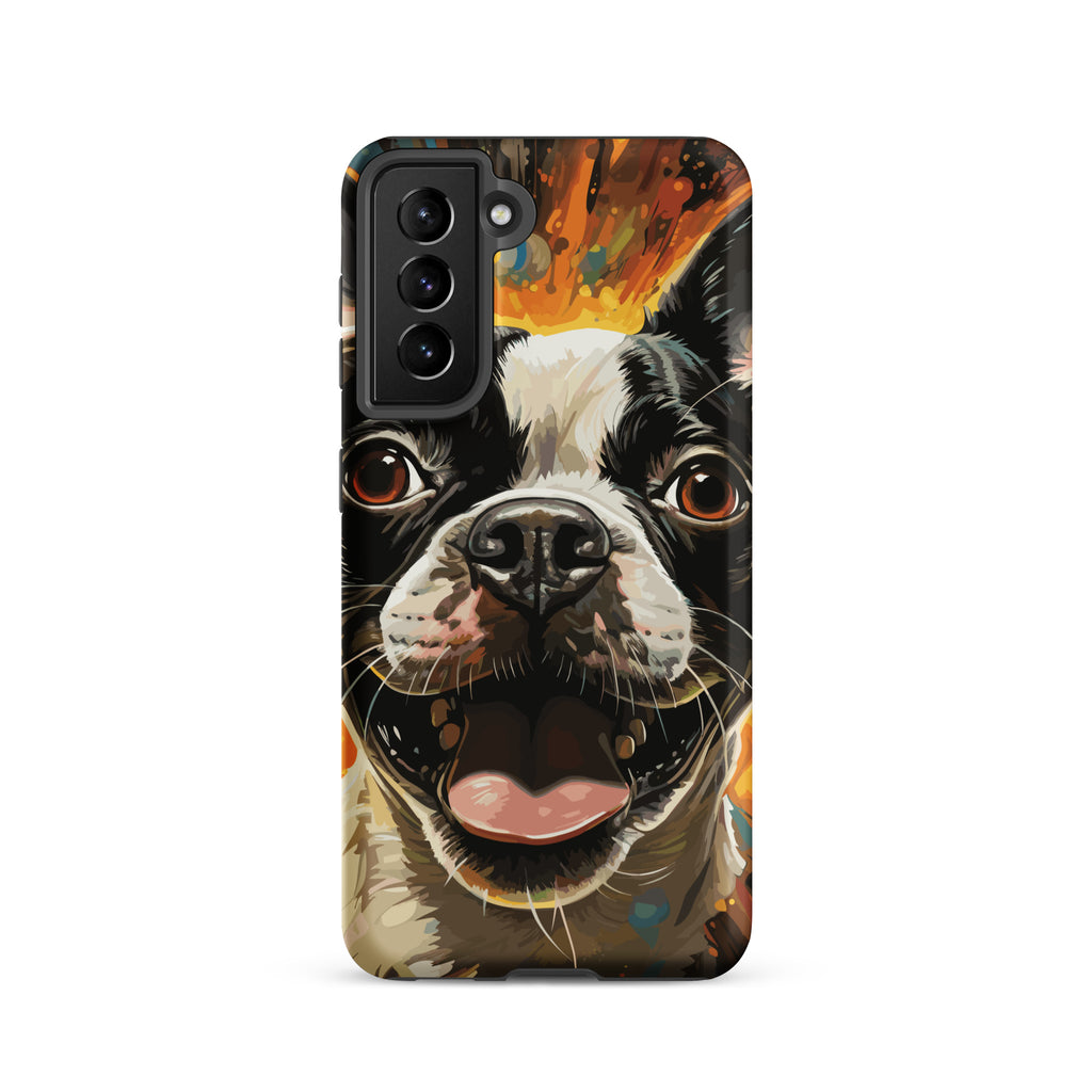 Zoomies Excitement Boston Terrier Dog Tough case for Samsung