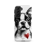Boston Terrier Heart Tough Case For Samsung