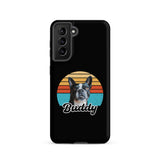 Custom Dog Sunset Vintage Retro Style Tough case for Samsung . Matte Samsung Galaxy S21