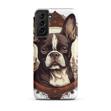 Vintage-Inspired Red Brown Boston Terrier Tough case for Samsung . Matte Samsung Galaxy S21 Plus