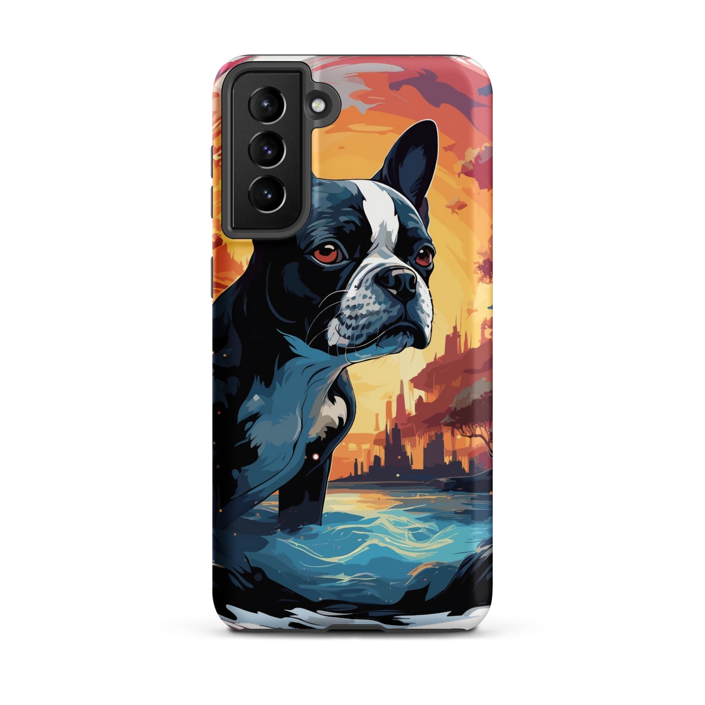 Artistic Representation Of A Boston Terrier In A Surreal Place Tough case for Samsung