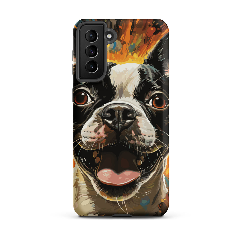 Zoomies Excitement Boston Terrier Dog Tough case for Samsung