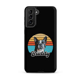 Custom Dog Sunset Vintage Retro Style Tough case for Samsung . Matte Samsung Galaxy S21 Plus