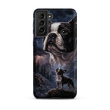 Storm Guardian – Majestic Boston Terrier Night Art Tough Case for Samsung . Matte Samsung Galaxy S21 Plus