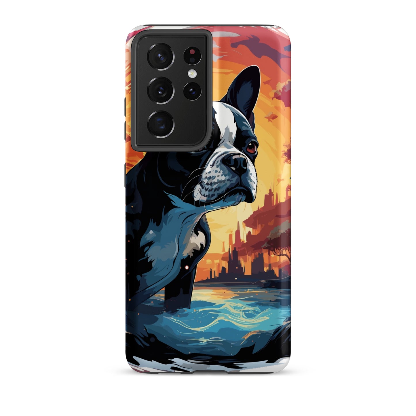 Artistic Representation Of A Boston Terrier In A Surreal Place Tough case for Samsung