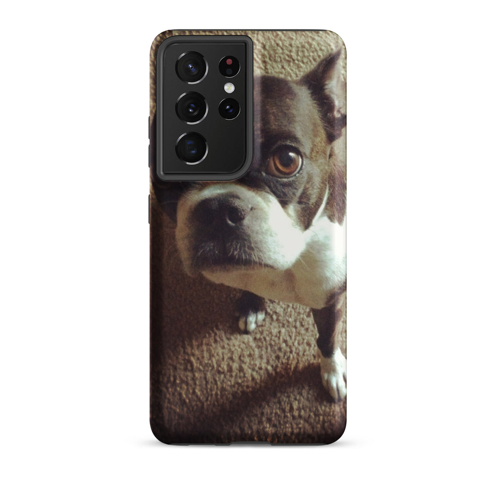 Custom Boston Terrier Dog Tough Phone Case For Samsung