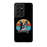 Custom Dog Sunset Vintage Retro Style Tough case for Samsung . Matte Samsung Galaxy S21 Ultra