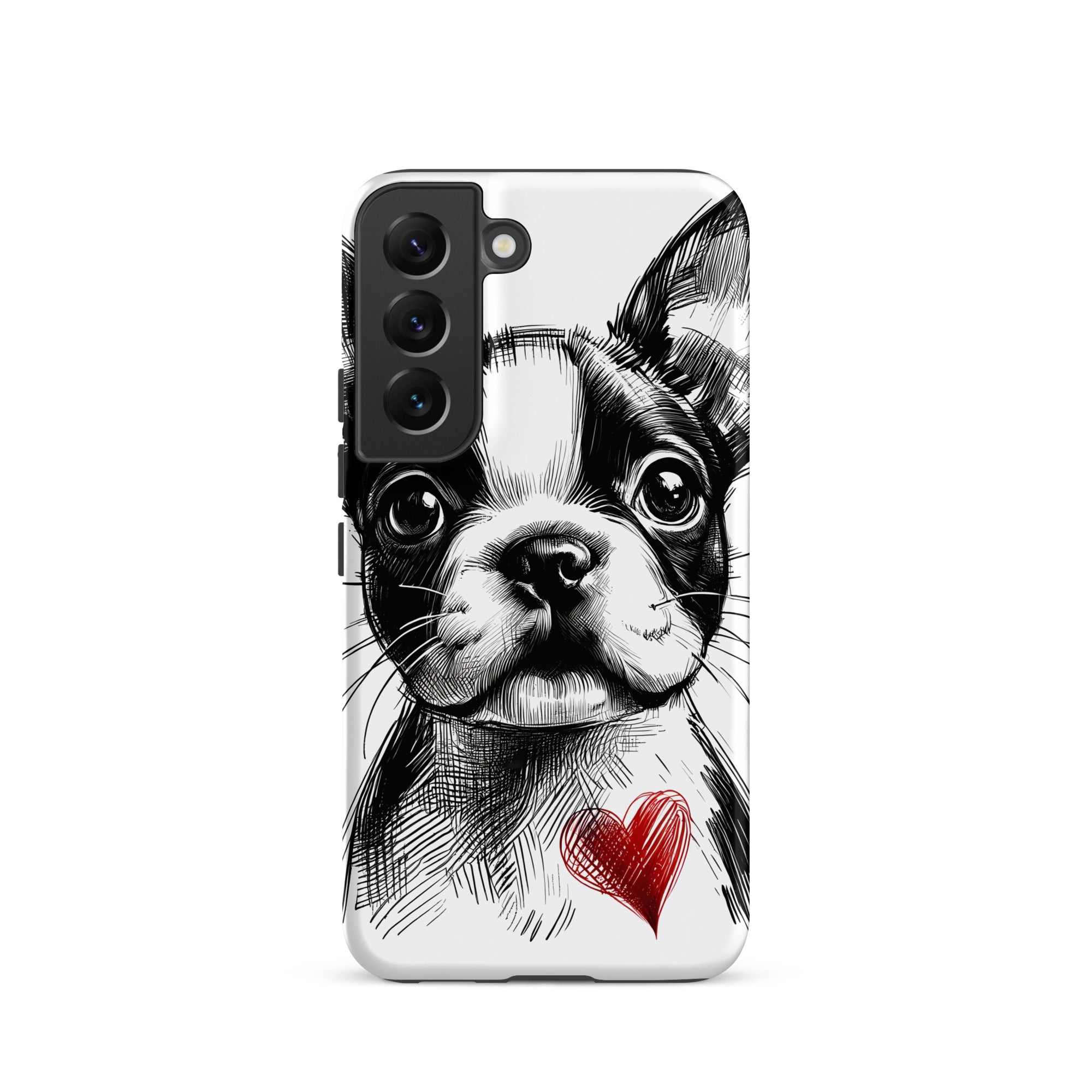 Boston Terrier Heart Tough Case For Samsung