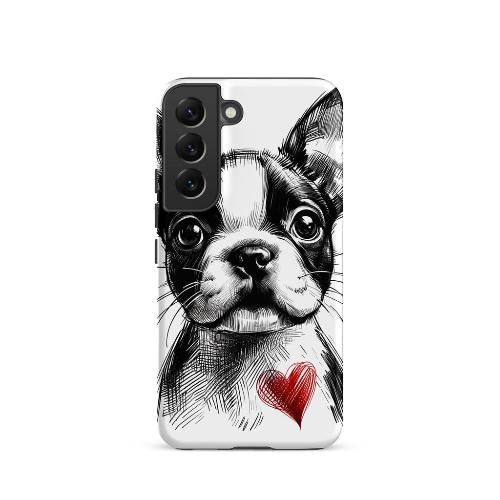 Boston Terrier Heart Tough Case For Samsung