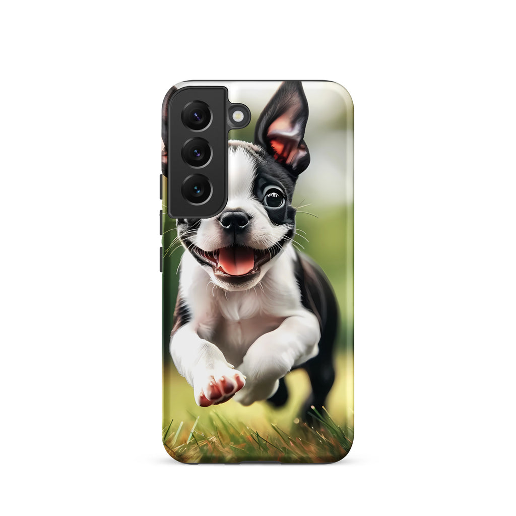 Playful Boston Terrier Puppy Tough case for Samsung