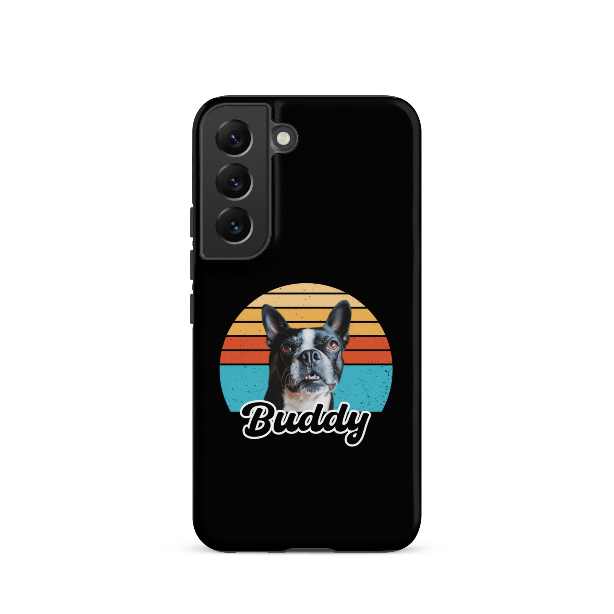 Custom Dog Sunset Vintage Retro Style Tough case for Samsung . Matte Samsung Galaxy S22
