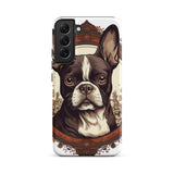 Vintage-Inspired Red Brown Boston Terrier Tough case for Samsung . Matte Samsung Galaxy S22 Plus