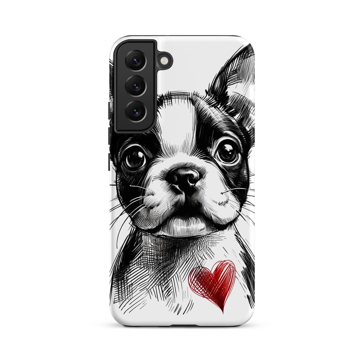 Boston Terrier Heart Tough Case For Samsung
