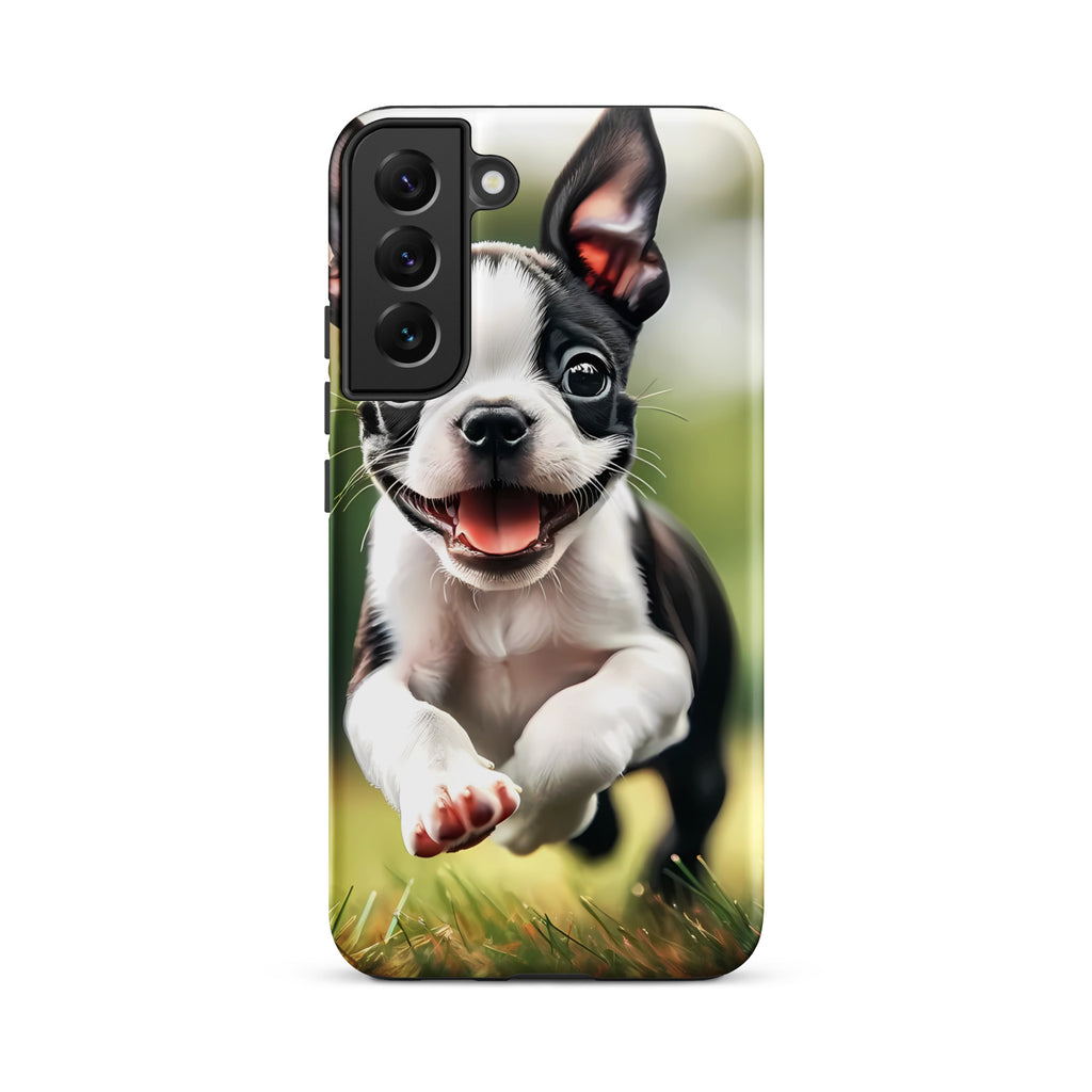 Playful Boston Terrier Puppy Tough case for Samsung