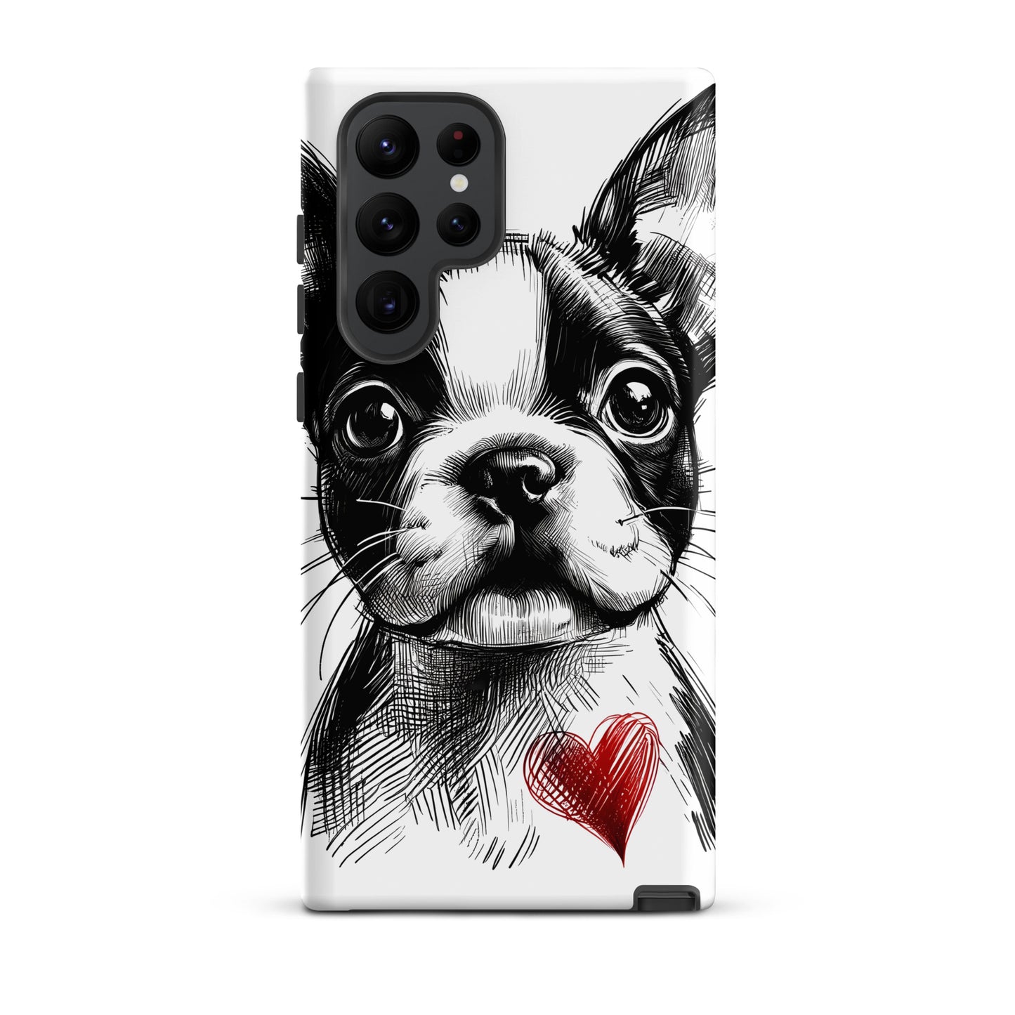 Boston Terrier Heart Tough Case For Samsung