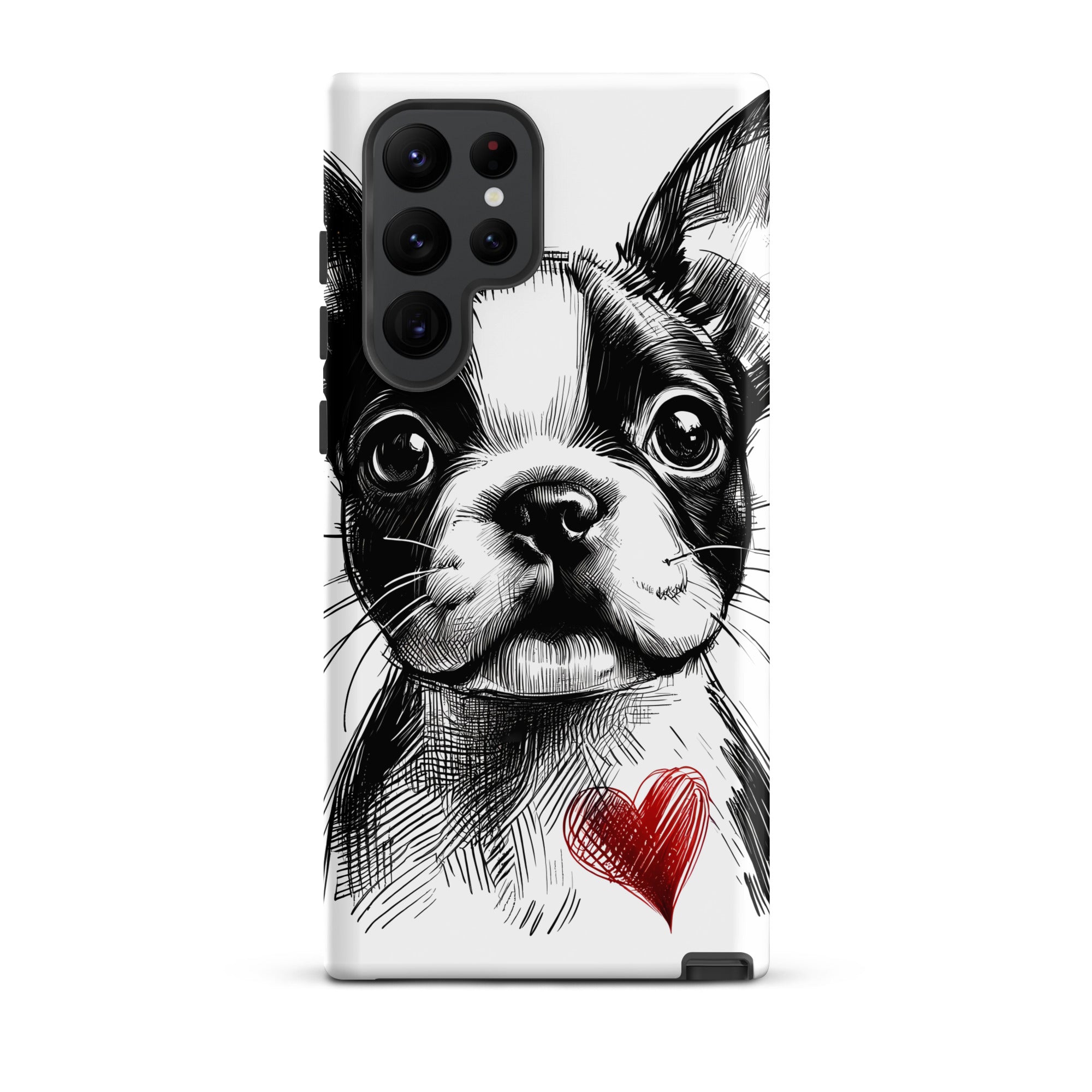 Boston Terrier Heart Tough Case For Samsung