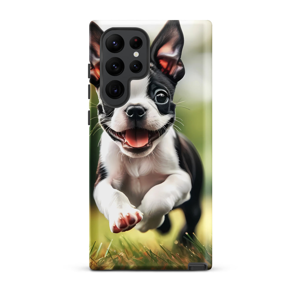 Playful Boston Terrier Puppy Tough case for Samsung