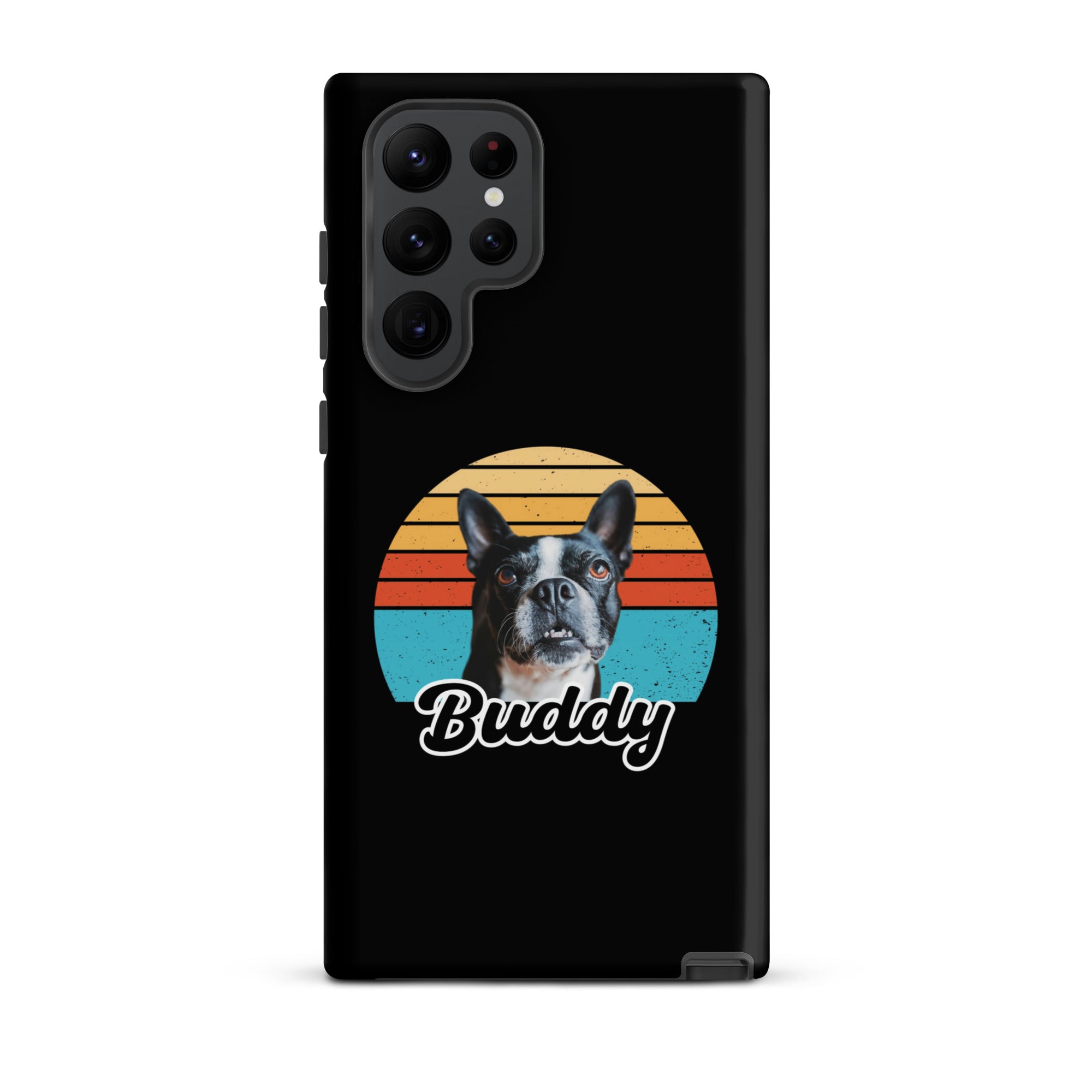 Custom Dog Sunset Vintage Retro Style Tough case for Samsung . Matte Samsung Galaxy S22 Ultra
