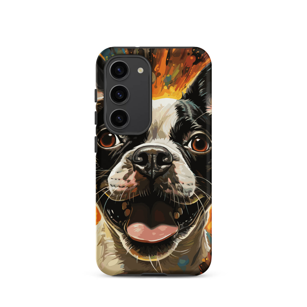 Zoomies Excitement Boston Terrier Dog Tough case for Samsung