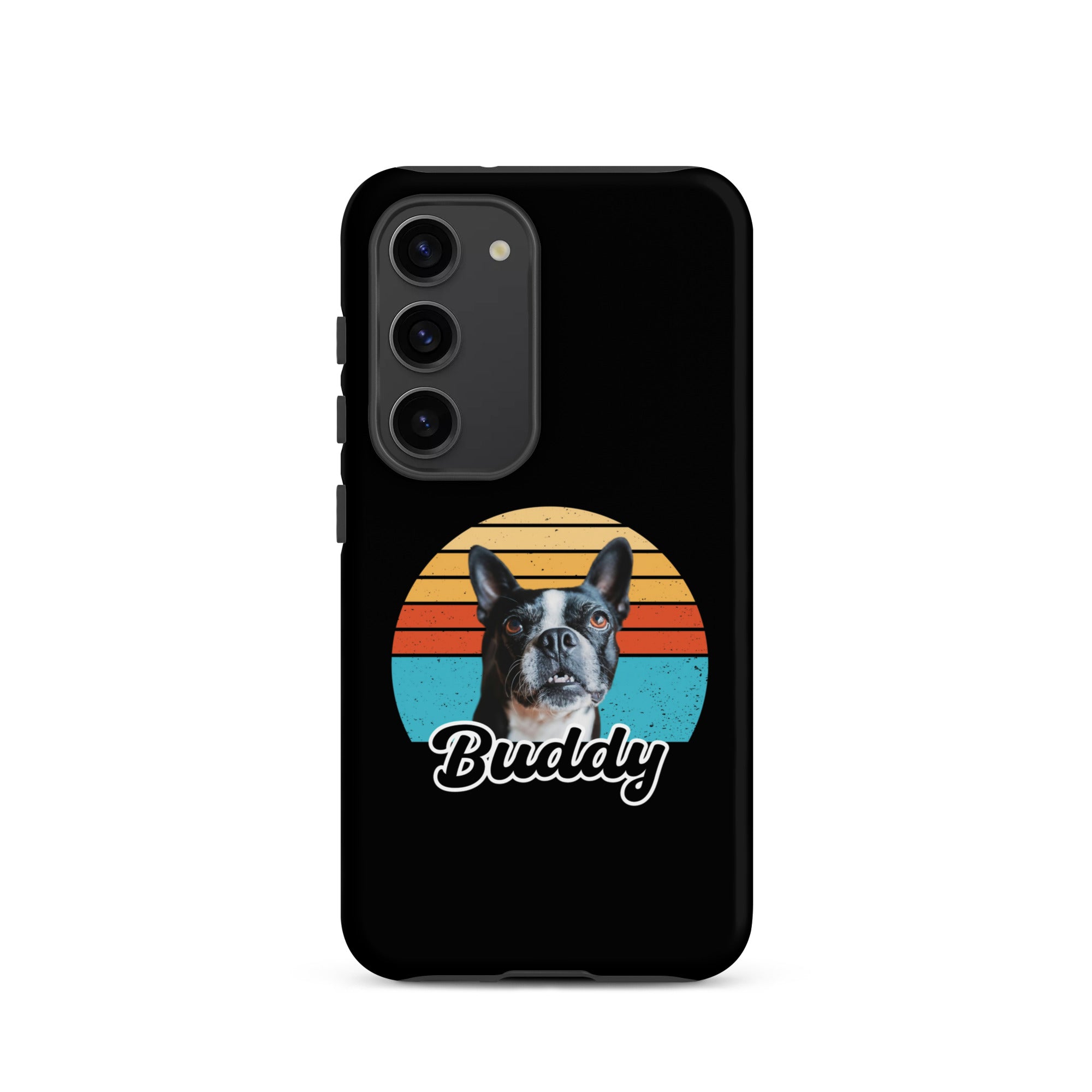 Custom Dog Sunset Vintage Retro Style Tough case for Samsung . Matte Samsung Galaxy S23