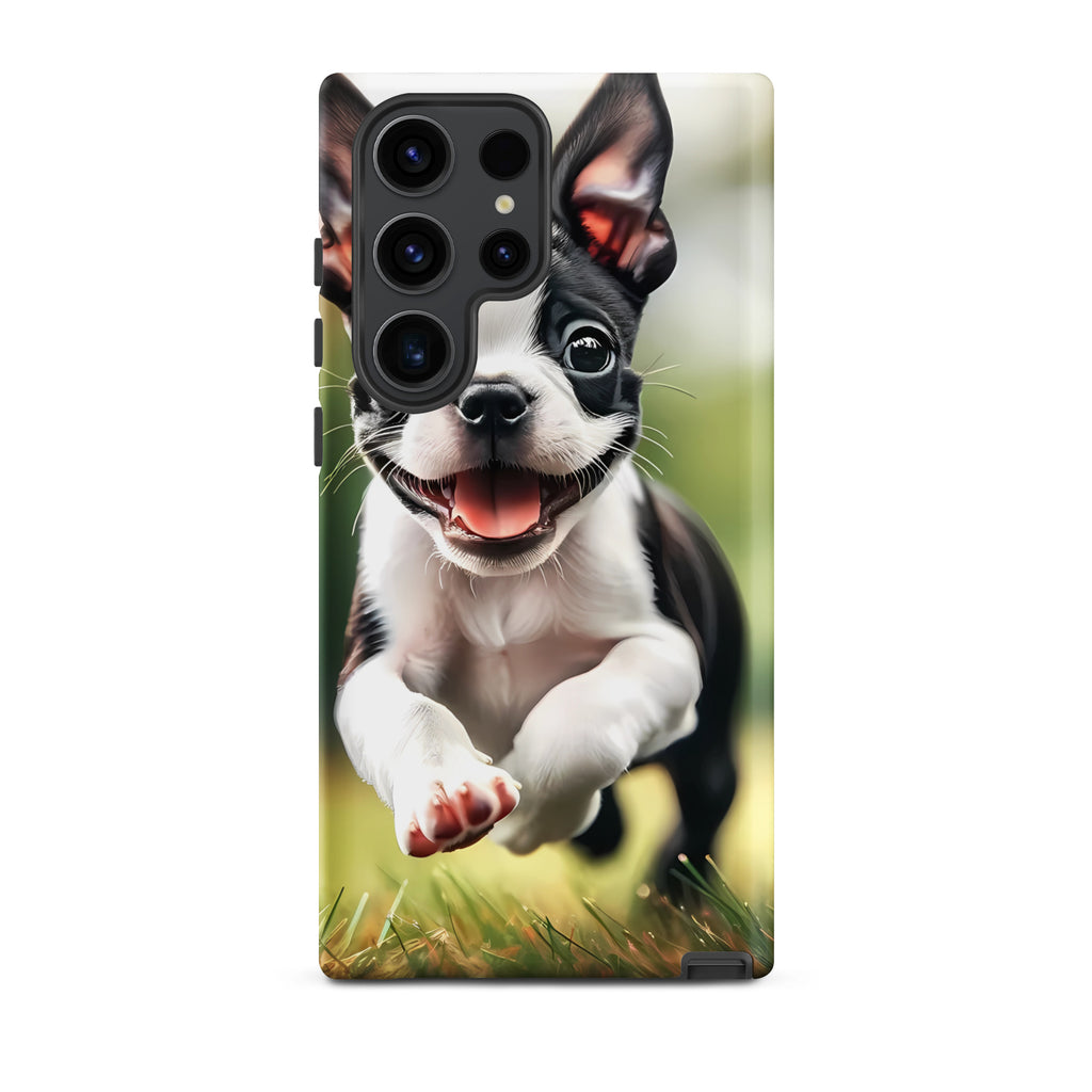 Playful Boston Terrier Puppy Tough case for Samsung