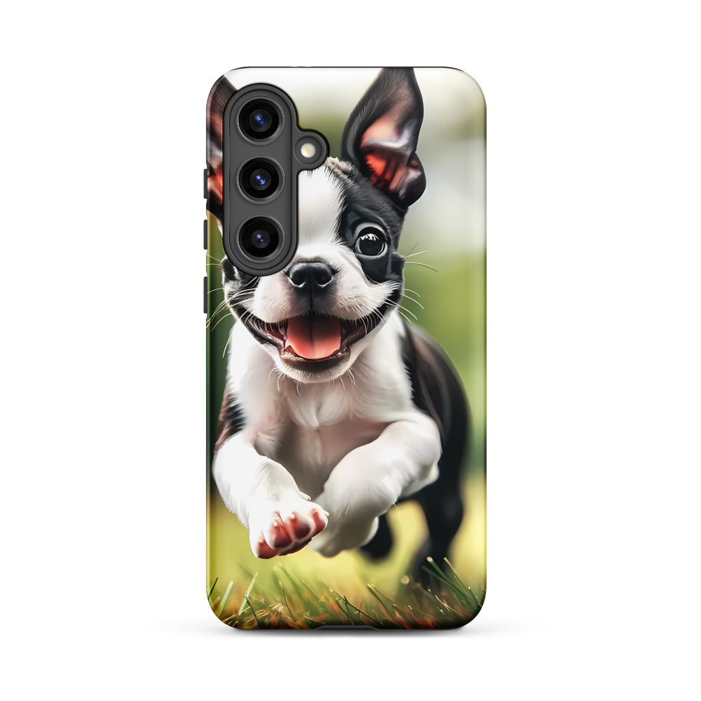 Playful Boston Terrier Puppy Tough case for Samsung