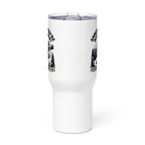 Shred Til You're Dead (Tired) Boston Terrier Snow Club Travel Mug with a Handle .