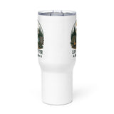 Life Is Better Around the Campfire Boston Terrier Mug, Camping Dog Lover Travel Mug with a Handle .