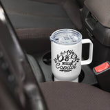 My Dog Is My Copilot Travel Mug with a Handle