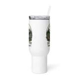 Life Is Better Around the Campfire Boston Terrier Mug, Camping Dog Lover Travel Mug with a Handle .
