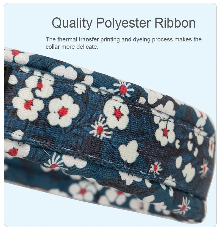 TrueLove Floral Dog Collar .