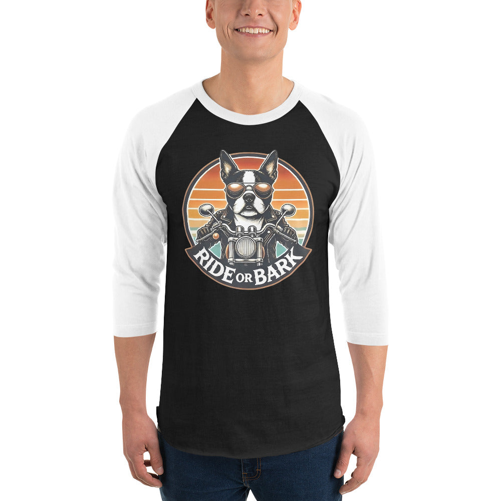 Ride or Bark 3/4 Sleeve Raglan Shirt .