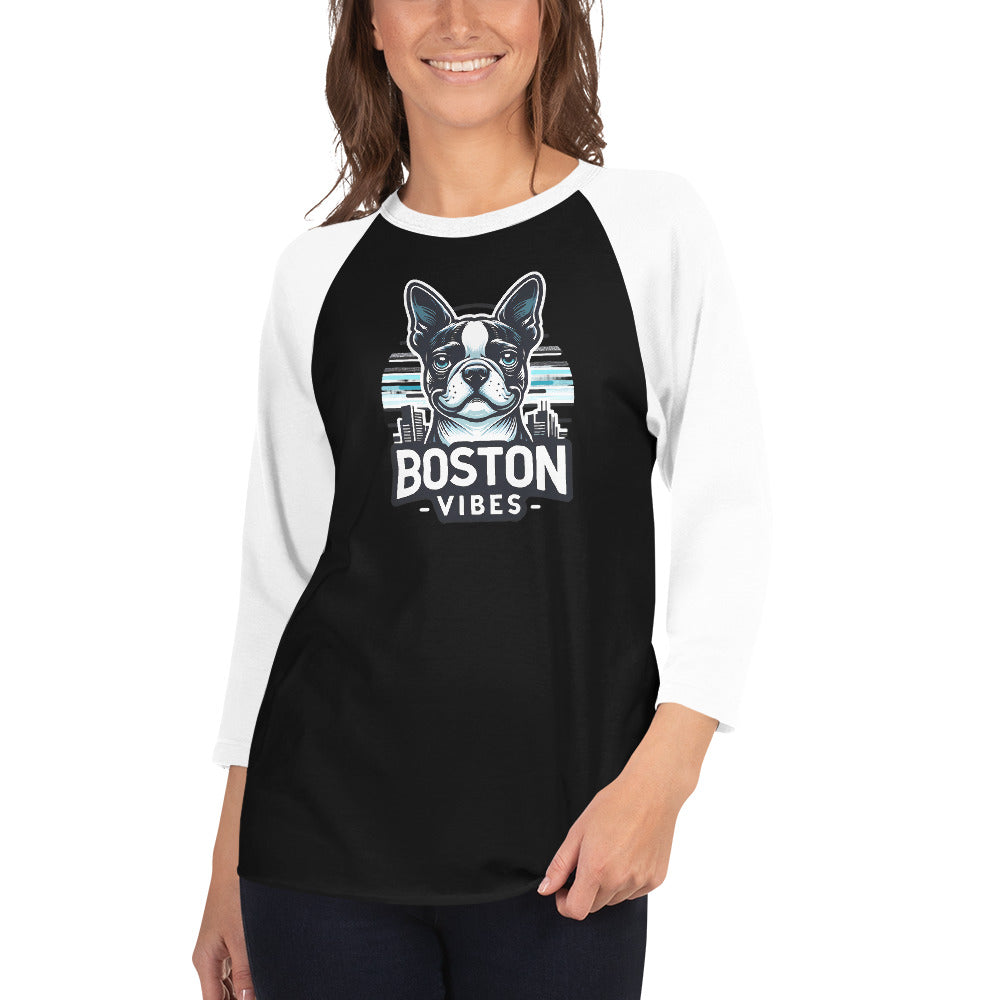 Boston Vibes 3/4 Sleeve Raglan Shirt .
