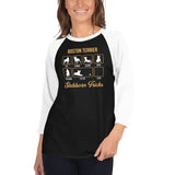 Boston Terrier Dog Stubborn Tricks 3/4 Sleeve Raglan Shirt .
