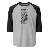 A Dog Is The Only Thing On Earth That Loves You More Than He Loves Himself 3/4 Sleeve Raglan Shirt . Heather Grey Black