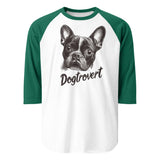 Dogtrovert 3/4 Sleeve Raglan Shirt . White Kelly