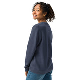 American Heritage Boston Terrier Dog Knitted Crew Neck Sweater - Navy .