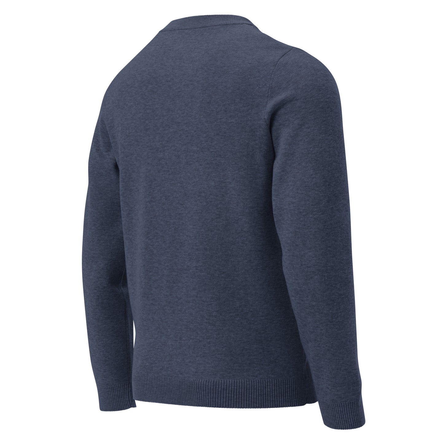 American Heritage Boston Terrier Dog Knitted Crew Neck Sweater - Navy .