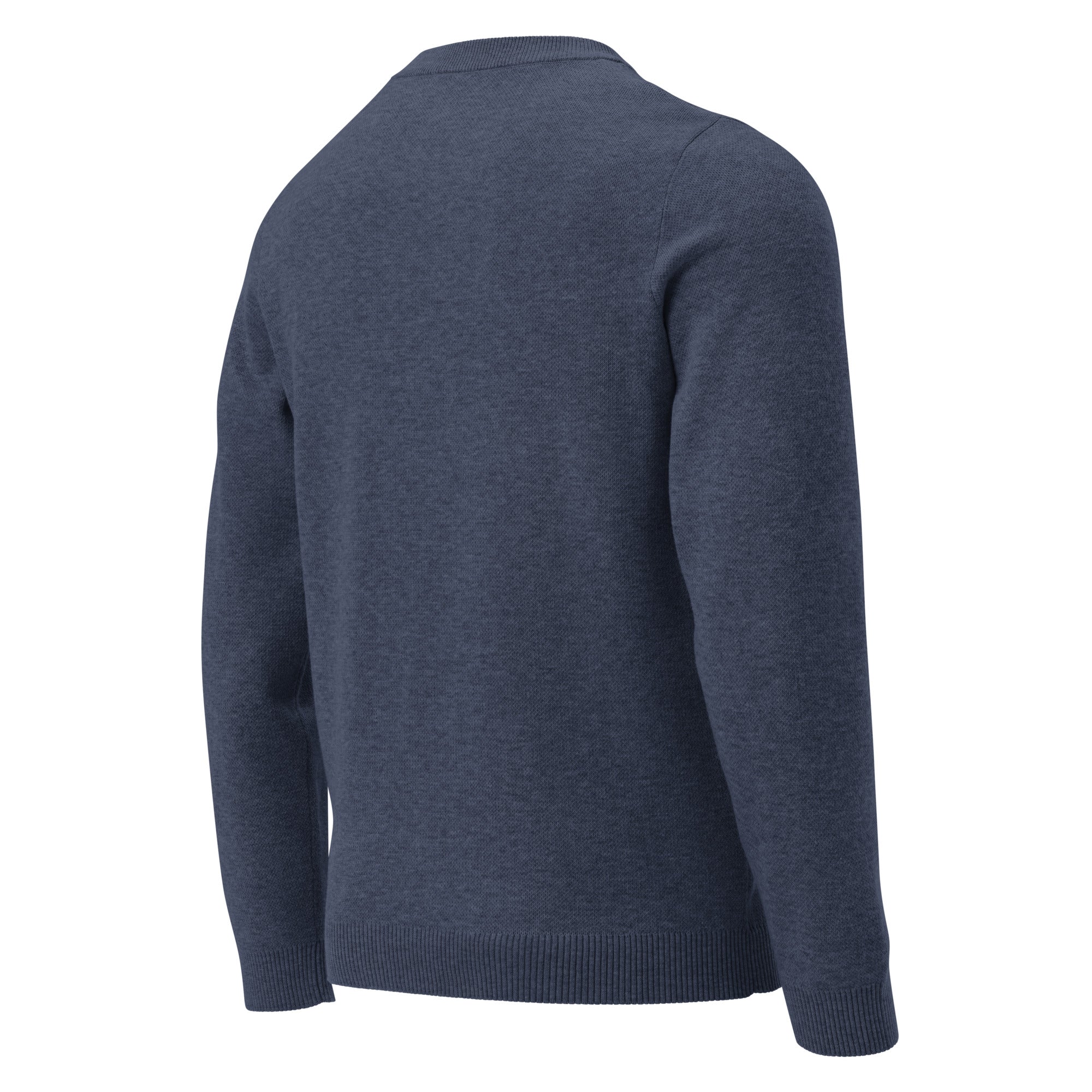 American Heritage Boston Terrier Dog Knitted Crew Neck Sweater - Navy .