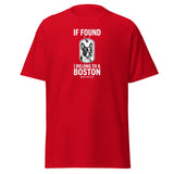 If Found I Belong To A Boston (Handle With Love) Unisex Classic Tee . Red