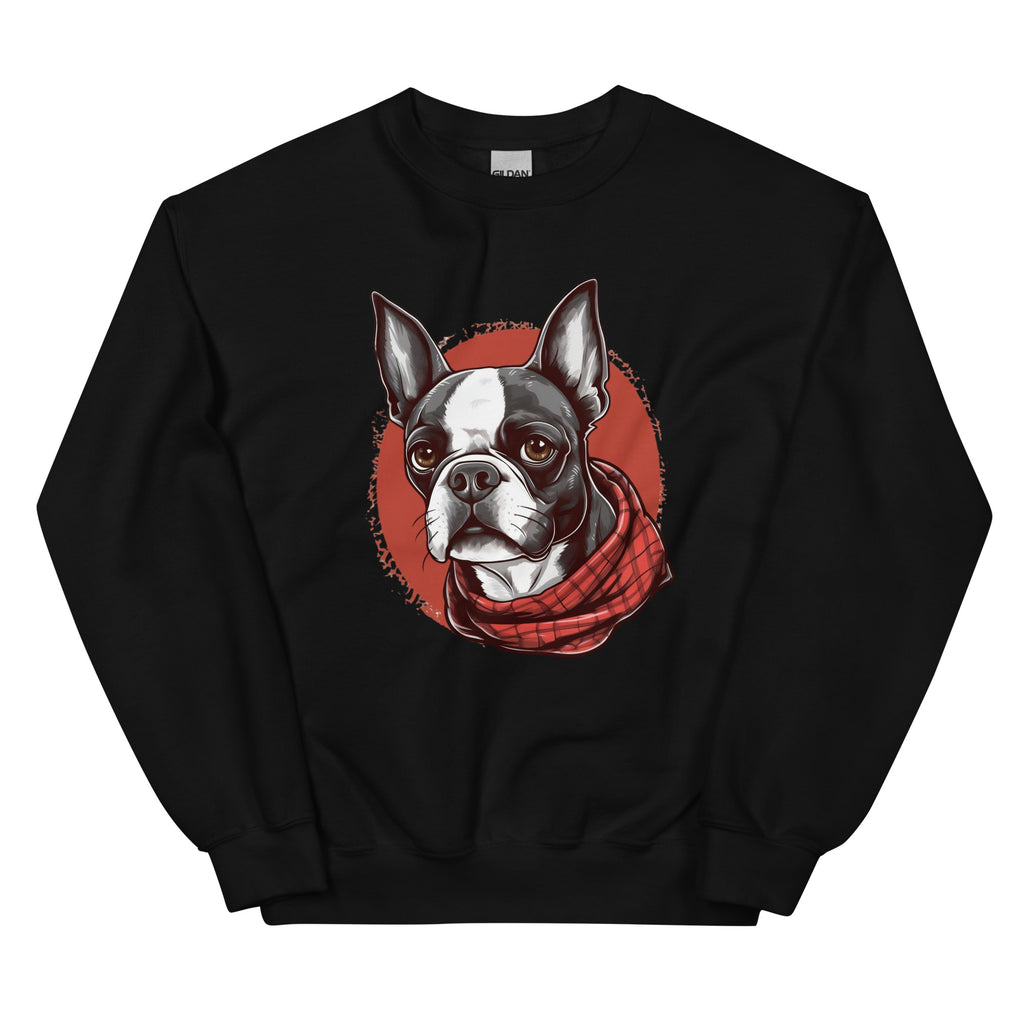 Boston Terrier Red Bandana Sweatshirt